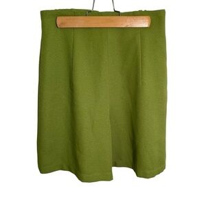 CTM Women's High Waist Shorts Lime Green Zip Back Elastic Waist Wide Leg 803 70